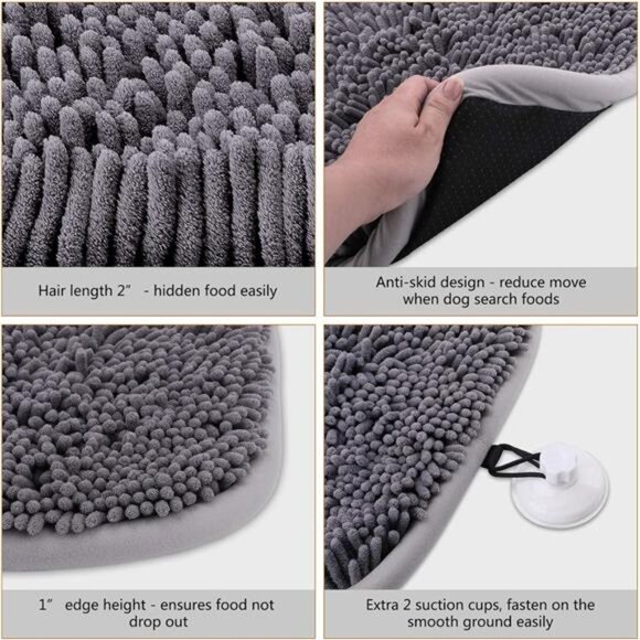 Snuffle Mat for Dogs, 17''x21'' Dog Sniffing Interactive Feeding Game Puzzle Toy - Picture 3 of 14